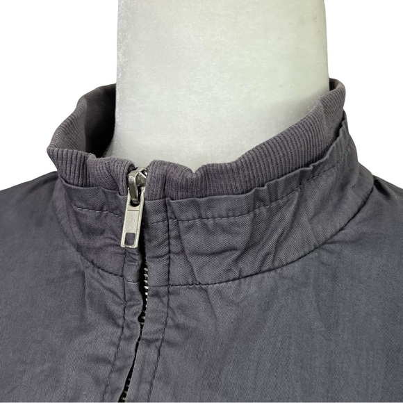 Forever 21 Retro Bomber Jacket Zip Up Lightweight 80s Coat Gray Women’s Small S - Picture 5 of 16